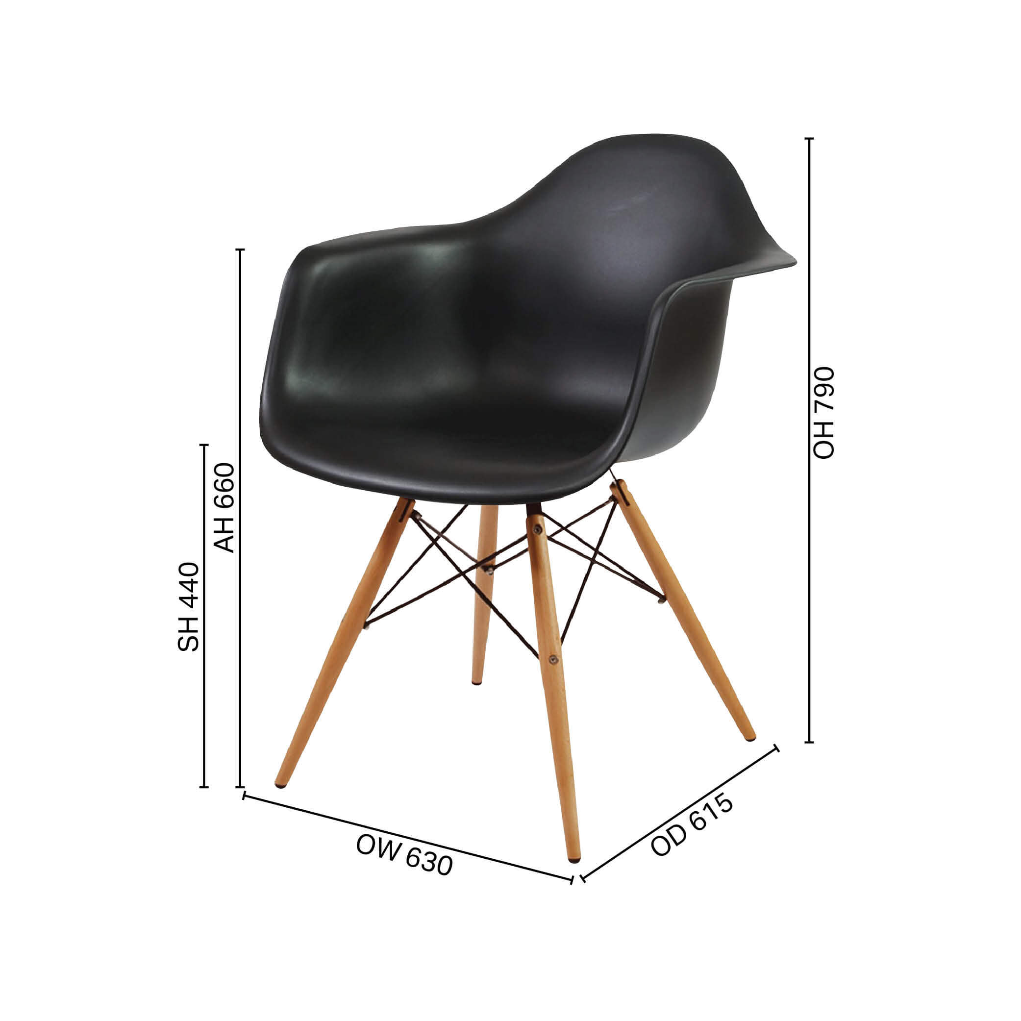 Gum – PP + Tower Arm chair